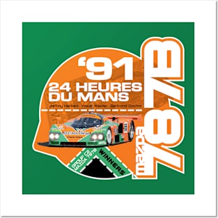 Retro Le Mans 24 Hours T-Shirt - Mazda 787B Group C2 Design Posters and Art